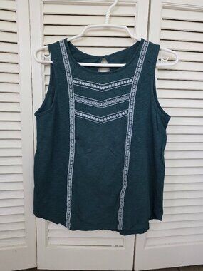 Old Navy Sleeveless Tee with White Embroidery